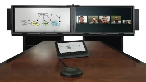 Large smart room system for microsoft lync