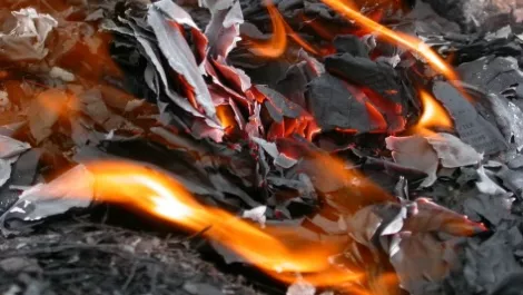 Burning paper