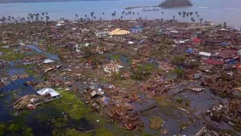 Devastation caused by typhoon pablo