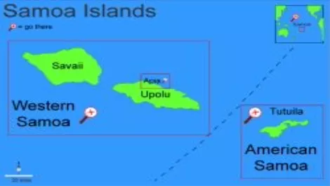 Samoa islands maps edit