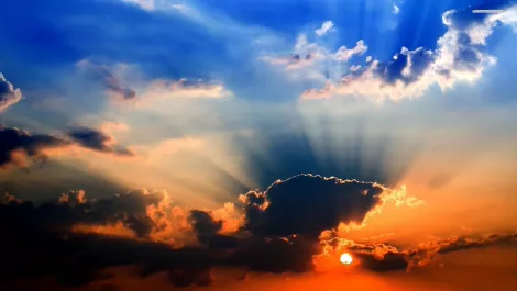 Sun through the clouds 215 1920x1200