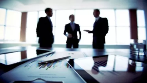 Business meeting dark