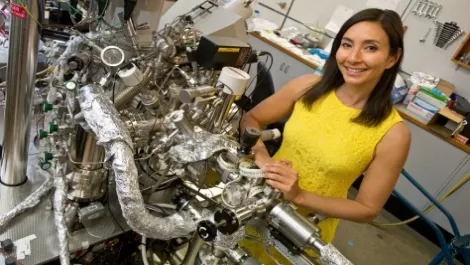 Person with tech boom