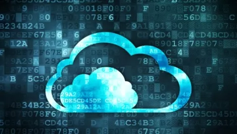 Cloud with digital background