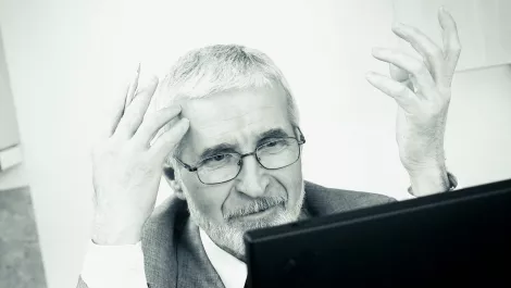 Businessman frustrated