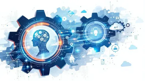 Interconnected gears digital data streams integration collaboration ai cloud