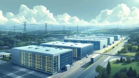 Massive data centers rows servers cooling energy infrastructure north america