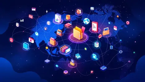 Interconnected digital wallets payment icons asia pacific financial transactions