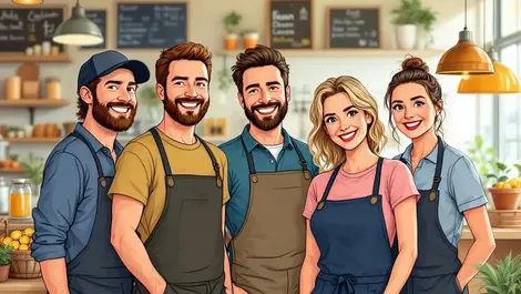 New zealand small business owners cafe setting smiling with rising costs