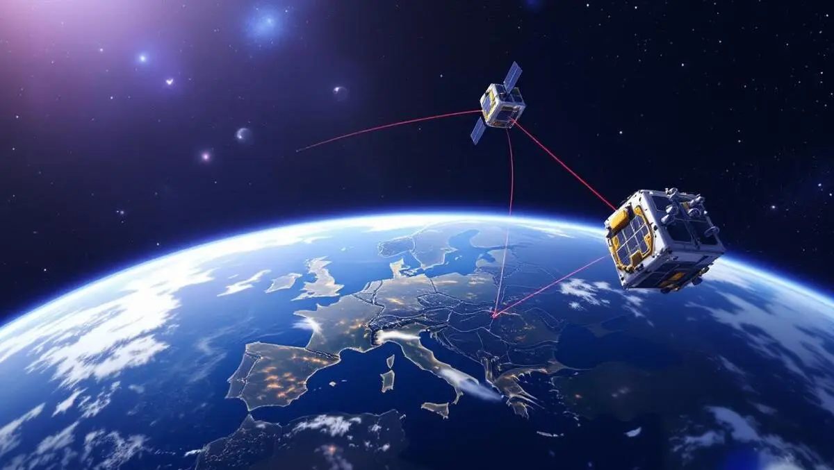 Dual cubesats magnetic attitude control above europe earth view