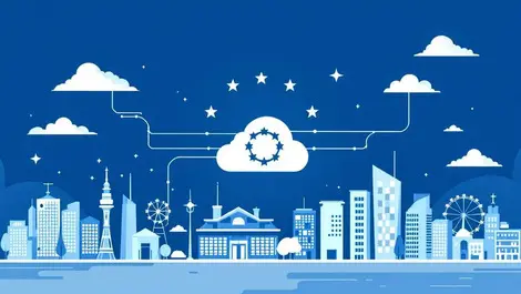 European city skyline eu stars secure multi cloud management