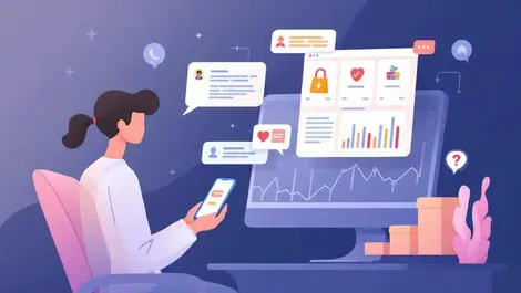 Ai ecommerce realtime chat recommendations pastel vector art